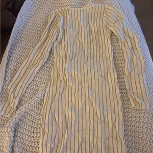 Princess Polly Cream and Tan Backless Dress